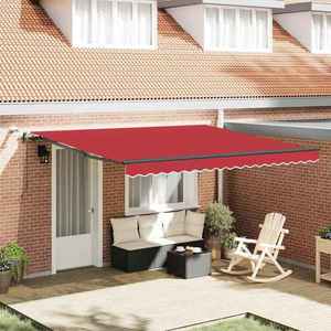 vidaXL Cortina Retractabilă cu Roșu 400 × 350 cm țesătură imagine