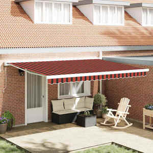vidaXL Cortina Retractabilă Manual portocaliu și maro 450 × 300 cm imagine