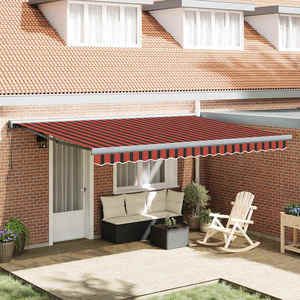 vidaXL Cortina Retractabilă Manual portocaliu și maro 450 × 300 cm imagine