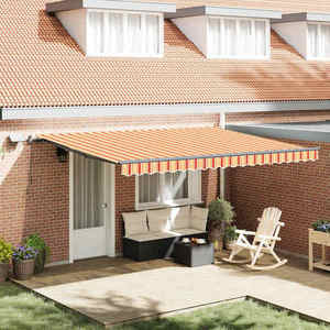 vidaXL Cortina Retractabilă galben și portocaliu 450 ×300 cm țesătură imagine