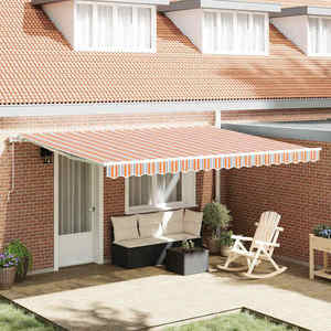 vidaXL Cortina Retractabilă Multicolour 450 ×300 cm țesătură imagine