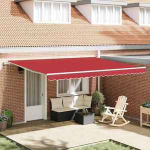 vidaXL Cortina Retractabilă 450 × 300 cm Roșu imagine