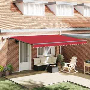 vidaXL Cortina Retractabilă Manual Roșu 450 ×300 cm țesătură imagine