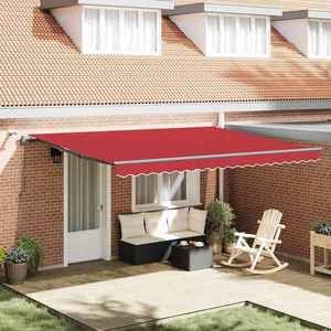 vidaXL Cortina Retractabilă cu Roșu 450 × 300 cm țesătură imagine