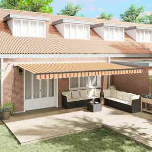 vidaXL Cortina Retractabilă galben și portocaliu 600 × 300 cm țesătură imagine