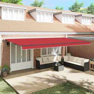 vidaXL Cortina Retractabilă Roșu 600 ×300 cm țesătură imagine