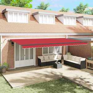 vidaXL Cortina Retractabilă cu Roșu 600 × 300 cm țesătură imagine