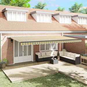 vidaXL Cortina Retractabilă cu Verde și galben 600 × 300 cm țesătură imagine