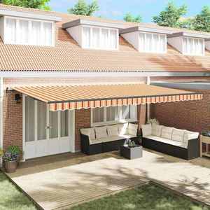 vidaXL Cortina Retractabilă galben și portocaliu 600 ×350 cm țesătură imagine