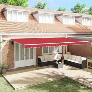 vidaXL Cortina Retractabilă cu Manual Roșu 600 ×350 cm țesătură imagine