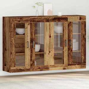 vidaXL Dulapuri de perete 2 pcs Lemn Vechi 69, 5 x 34 x 90 cm imagine