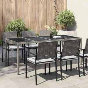 vidaXL Masă de grădină pentru dining Gri 190 x 90 x 75 cm Rattan poli imagine