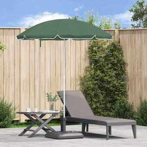 vidaXL Parasol de Plajă Verde 161 x 193 cm Poliester imagine