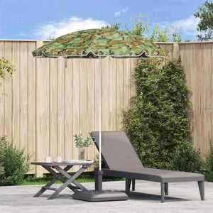 vidaXL Parasol de Plajă Verde 206 x 206 x 212 cm Poliester și metal imagine