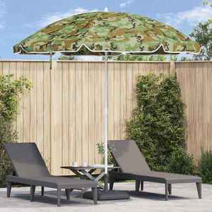 vidaXL Parasol de Plajă Verde 263 x 263 x 272 cm Poliester și metal imagine