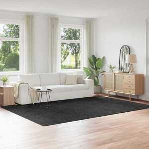 vidaXL Covor Shaggy Antiderapant Gri închis 240 x 340 cm PP imagine