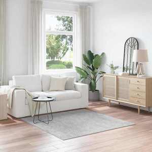 vidaXL Covor Shaggy Antiderapant Gri 160 x 160 cm PP imagine