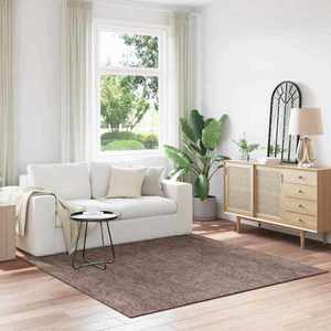 vidaXL Covor Shaggy Antiderapant Maro 200 x 200 cm PP imagine