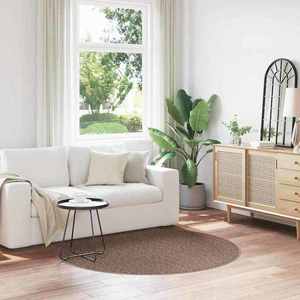 vidaXL Covor Shaggy Antiderapant Maro 160 x 160 cm PP imagine