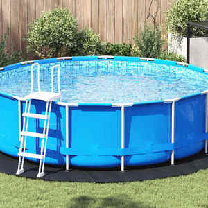 vidaXL Folie pentru Bază de Piscină Negru Ø 366 cm imagine