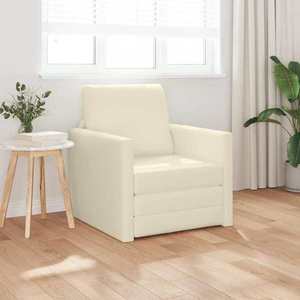 vidaXL Pat canapea Crem 74 x 77 x 81 cm Catifea imagine