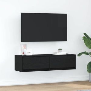 vidaXL Cabinet TV Stejar negru 100 x 31 x 25.5 cm Lemn compozit imagine