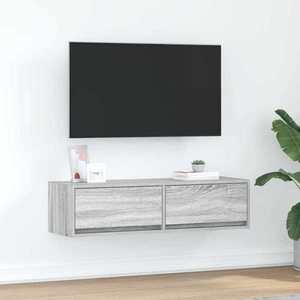 vidaXL Cabinet TV sonoma gri 100 x 31 x 25.5 cm Lemn compozit imagine