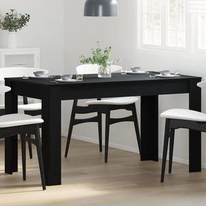vidaXL Masă de dining Stejar negru 140 x 74.5 x 76 cm Lemn compozit imagine