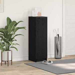 vidaXL Dulap pentru pantofi cu raft Stejar negru 29, 5 x 35 x 101 cm imagine