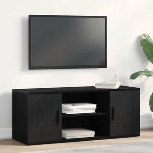 vidaXL Cabinet TV Stejar negru 100 x 35 x 40 cm Lemn compozit imagine
