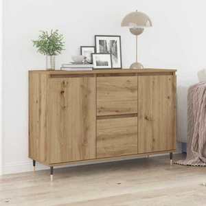vidaXL Bufet stejar artizanal 101.5 x 35 x 70 cm Lemn compozit imagine