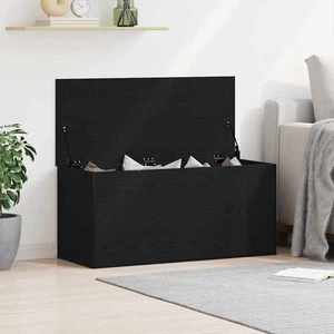 vidaXL Cutie de depozitare Stejar negru 100 x 42 x 46 cm Lemn compozit imagine