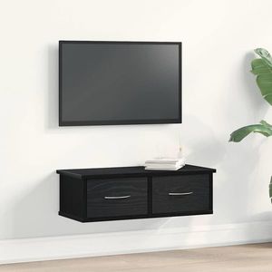 vidaXL Dulap de perete Stejar Negru 60 x 26 x 18, 5 cm Lemn compozit imagine