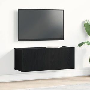 vidaXL Dulapuri TV Stejar negru 80 x 30 x 30 cm Lemn compozit imagine