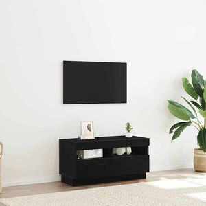 vidaXL Cabinet TV Stejar Negru 80 x 35 x 40 cm Lemn compozit imagine
