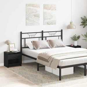 vidaXL Dulap de noapte cu sertar 2 pcs Stejar Negru 40 x 30 x 39 cm imagine