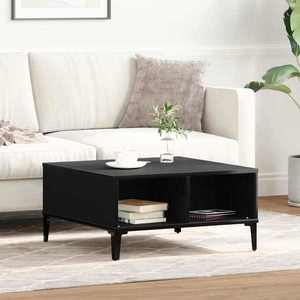 vidaXL Masă de cafea Stejar Negru 60 x 60 x 30 cm imagine