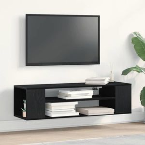 vidaXL Cabinet TV Stejar Negru 100 x 30 x 26, 5 cm Lemn compozit imagine