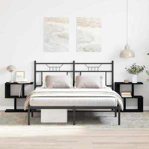 vidaXL Dulap de noapte 2 pcs Stejar negru 50 x 30 x 51, 5 cm imagine