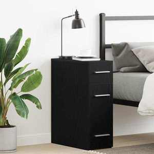 vidaXL Dulap de farmacie Stejar negru 20 x 45.5 x 60 cm Lemn compozit imagine