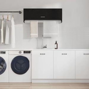 vidaXL Dulap cu sertar Stejar Negru 100 x 32, 5 x 35 cm Lemn compozit imagine