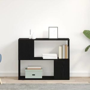 vidaXL Set comodă TV Stejar Negru 80 x 24 x 63 cm Lemn compozit imagine