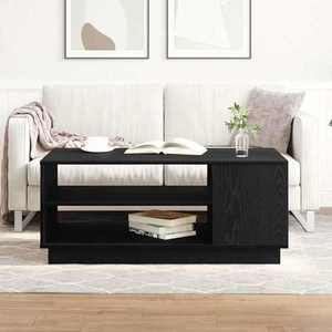 vidaXL Masă de cafea Stejar Negru 102 x 55 x 43 cm Lemn compozit imagine