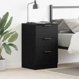 vidaXL Dulap de noapte Stejar negru 40 x 65 x 65 cm Lemn compozit imagine
