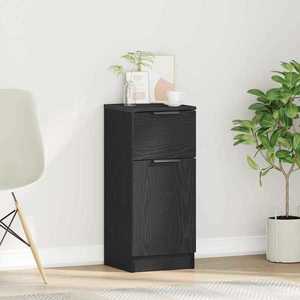 vidaXL Bufet cu sertar Stejar Negru 30 x 30 x 70 cm Lemn compozit imagine