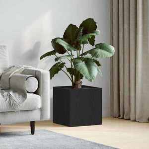vidaXL Cutie pentru Vaze Stejar Negru 40 x 38.5 x 40 cm Lemn compozit imagine