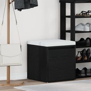 vidaXL Comodă cu sertare Stejar Negru 40, 5 x 40 x 40 cm Lemn compozit imagine