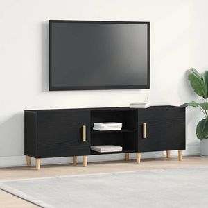vidaXL Cabinet TV Stejar Negru 150 x 30 x 50 cm Lemn compozit imagine