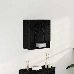 vidaXL Dulap de perete Stejar Negru 60 x 30 x 70 cm Lemn compozit imagine