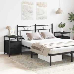 vidaXL Cabinet de noptieră 2 pcs Stejar negru 44 x 45 x 60 cm imagine